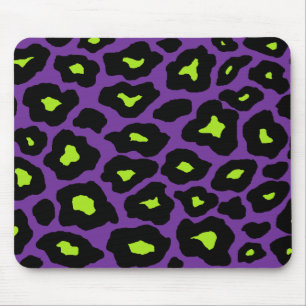 Lila und Limoner Leopard Mousepad