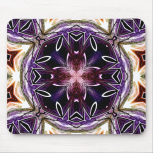 Lila und Magenta-Kosmic-Kaleidoskopmuster Mousepad