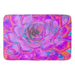 Lila und Magenta Succulent Sedum Rosette Badematte