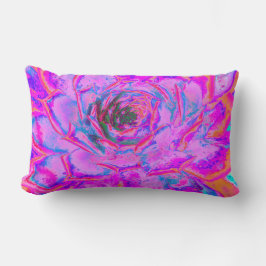 Lila und Magenta Succulent Sedum Rosette Lendenkissen