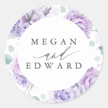 Lila und mauve florale botanische Hochzeit