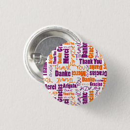 Lila und orange "Danke" Typograhy Button