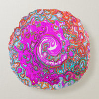 Lila und Orange Groovy Abstrakt Retro Swirl
