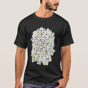 Lila und orange Mah-Jongg-Steine, Mah-Jongg Mahjon T-Shirt