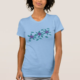 Lila und orange Primrose Blume Tshirts