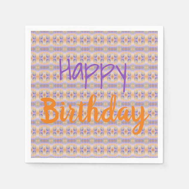 Lila und orange serviette (Vorderseite)