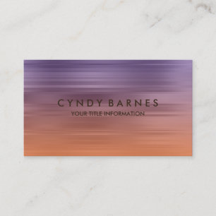 Lila und Orange Strip Business Card Visitenkarte