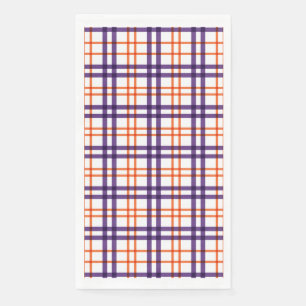 Lila und Orange Tartan Serviette