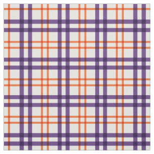 Lila und Orange Tartan Stoff