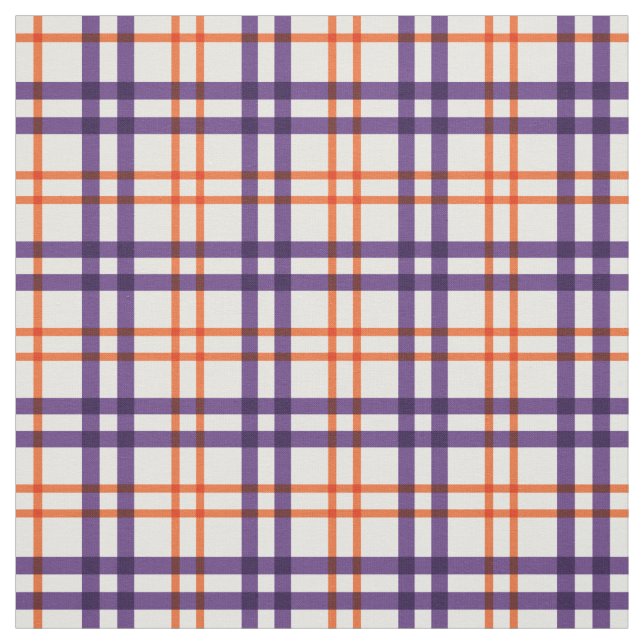 Lila und Orange Tartan Stoff (Muster)