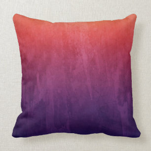 Lila und orange Wasser-Farbe Expolsion Kissen