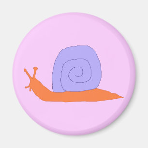 Lila und orangefarbener Snail-Magnet Magnet