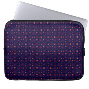 Lila und orangefarbenes Schulsportteam Laptopschutzhülle