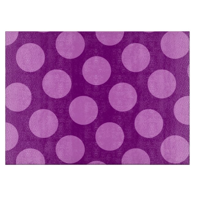 Lila und orchid Polka Dots Schneidebrett (Vorderseite)