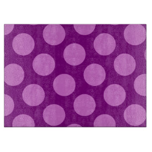 Lila und Orchidee-Polka-Punkte Schneidebrett