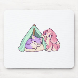 Lila und Peaches Deckenfort-Mauspad Mousepad