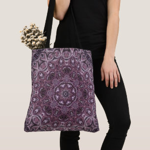 Lila und Pflaume Marmor Mandala Muster
