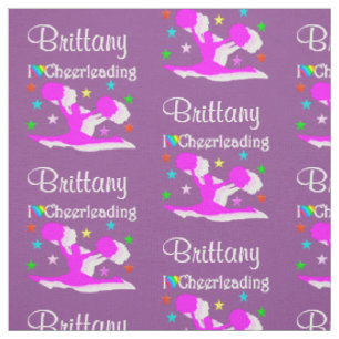 LILA UND PINK PERSONALISIERT CHEERLEADER FABRIC STOFF