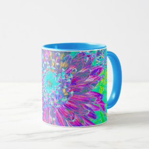 Lila und Robin's Egg Blue Decorative Dahlia Tasse