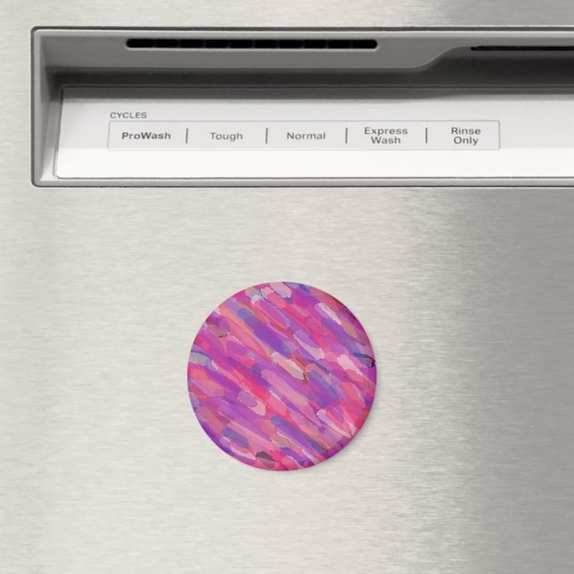 Lila und rosa Abstraktes Muster Magnet (In Situ (Geschirrspüler))