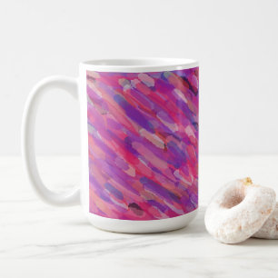 Lila und rosa Abstraktes Muster Tasse