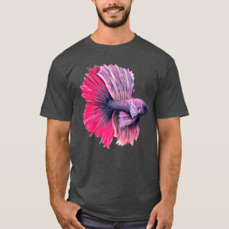 Lila und rosa Bettfische T-Shirt