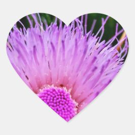 Lila und rosa Blume Herz-Aufkleber