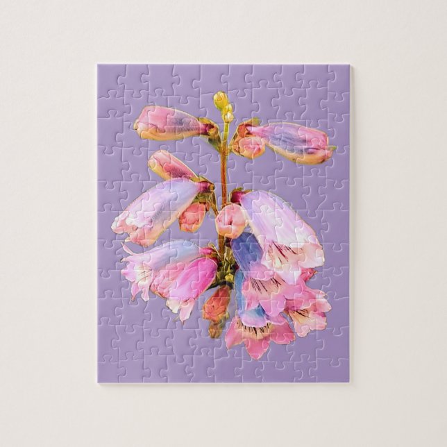 Lila und rosa Blume Puzzle (Vertikal)