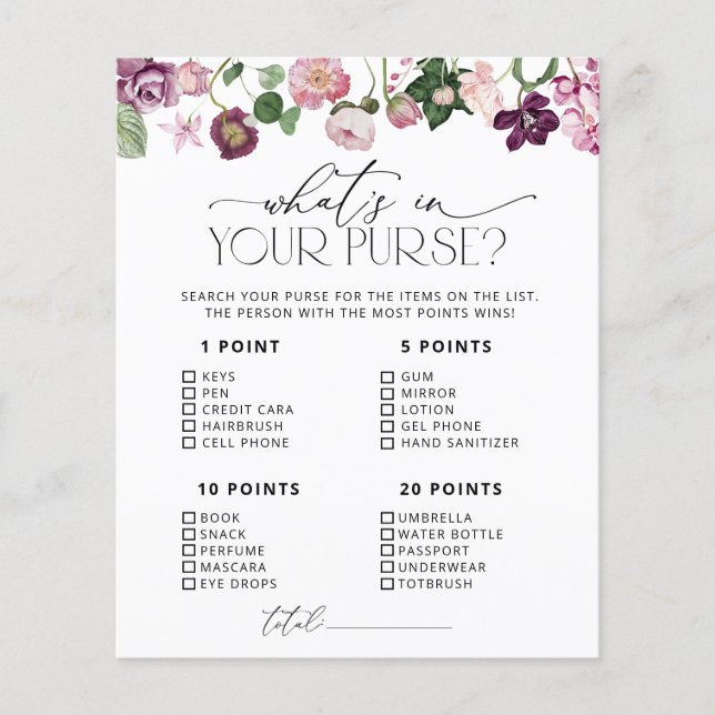 Lila und rosa Blume Was steckt in deinem Handspiel (Vorderseite)