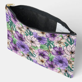 Lila und rosa Blume Zubehörtasche