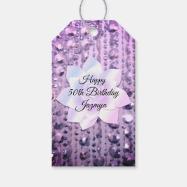 Lila und rosa Elegant Beaded Geschenkanhänger