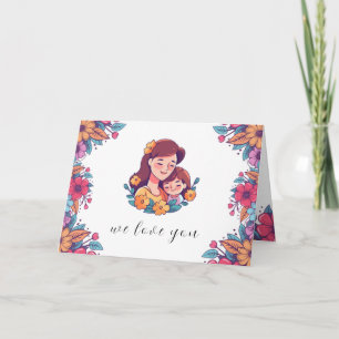 lila und rosa farbige Happy Mother Day Card Karte