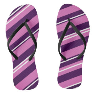 Lila und rosa Flip Flops