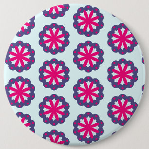 Lila und rosa florale Formen Illustration  Button