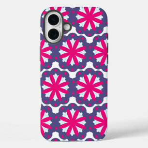 Lila und rosa florale Formen Illustration  iPhone 16 Plus Hülle