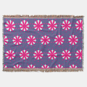 Lila und rosa florale Formen Illustration Decke