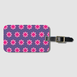 Lila und rosa florale Formen Illustration  Gepäckanhänger