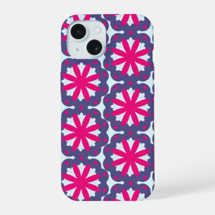 Lila und rosa florale Formen Illustration  iPhone 15 Hülle
