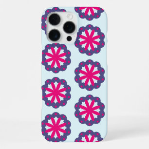 Lila und rosa florale Formen Illustration iPhone 16 Pro Max Hülle