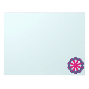 Lila und rosa florale Formen Illustration Notizblock