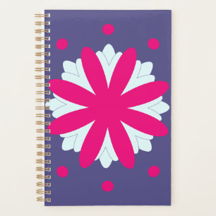 Lila und rosa florale Formen Illustration Planer