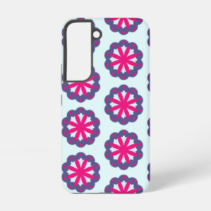Lila und rosa florale Formen Illustration  Samsung Galaxy Hülle
