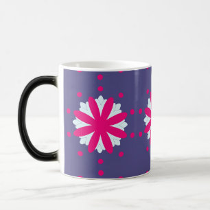 Lila und rosa florale Formen Illustration  Verwandlungstasse