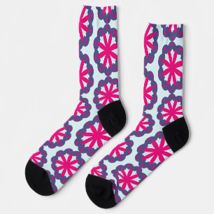 Lila und rosa florale Formen Socken