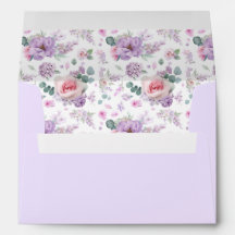 Lila und rosa florales elegantes Muster Hochzeit