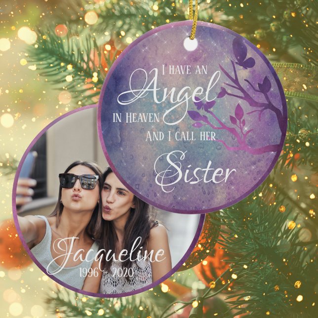 Lila und rosa Galaxie Personalisierte Gedenkstätte Keramik Ornament (Von Creator hochgeladen)