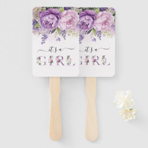 Lila und rosa Garden Blume Mädchendusche Fächer