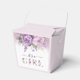 Lila und rosa Garden Blume Mädchendusche Geschenkschachtel