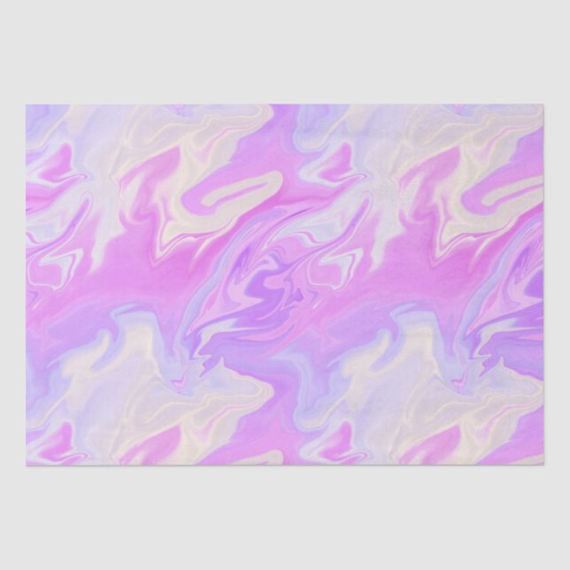 Lila und rosa glänzender Marmor Seidenpapier (Vorderseite)
