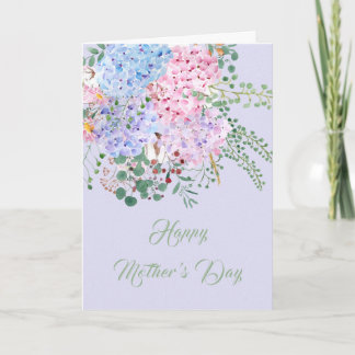 lila und rosa Hydrangea-Karte Einladung